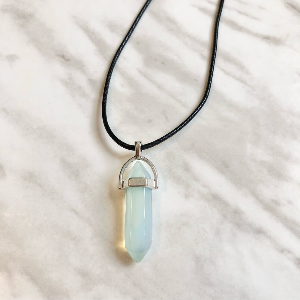 🎉 New Opal Gemstone Pendant adjustable Necklace